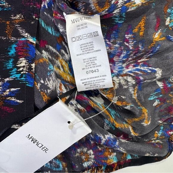 NEW Maria Cher Jujuy Cora Silk Blouse Black Dahlia Size XS - Picture 10 of 11